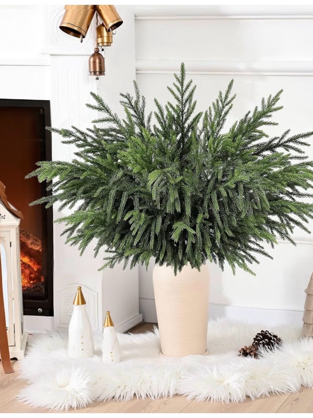 Green Artificial Norfolk Pine Holiday Tree - Modern Home Holiday Décor